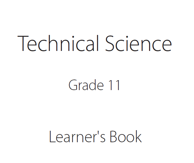 Technical Sciences Grade 11 Science Learner Book Wced Eportal